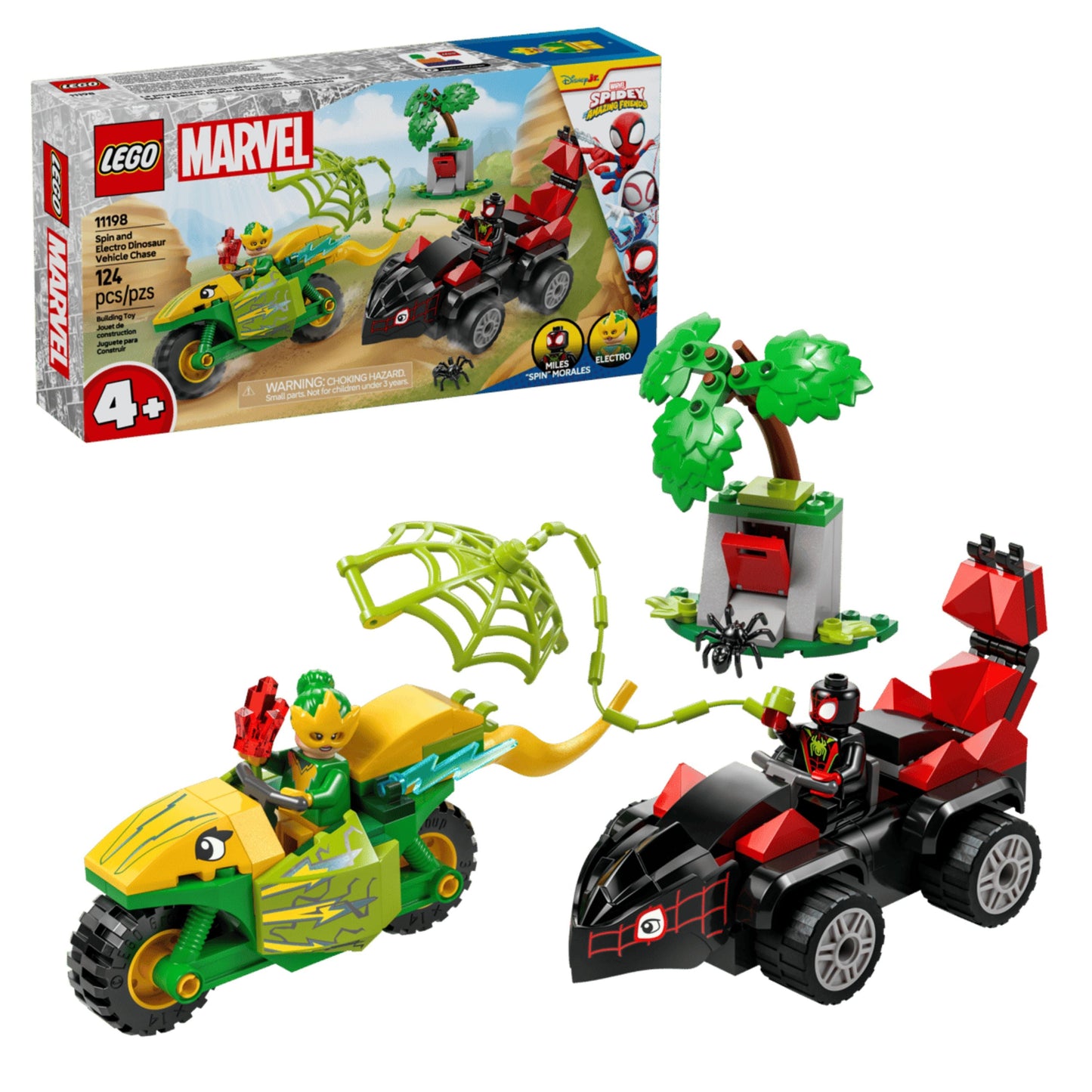 Spin and Electro Dinosaur Vehicle Chase