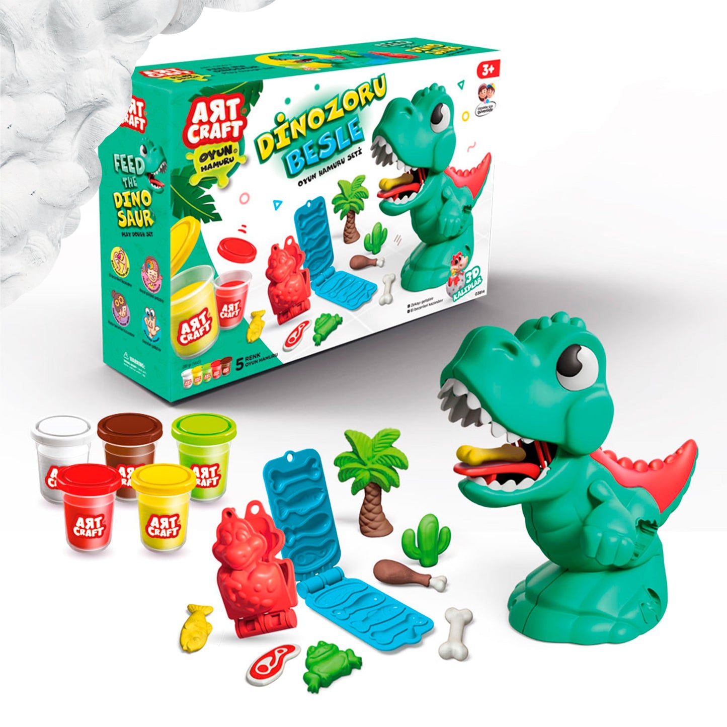 Set de Masa Dinosaurios P/ Niños