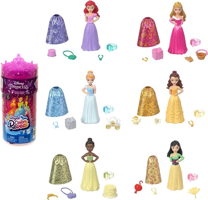 DISNEY PRINCES MUÑECA COLOR REVEAL SORPRESA