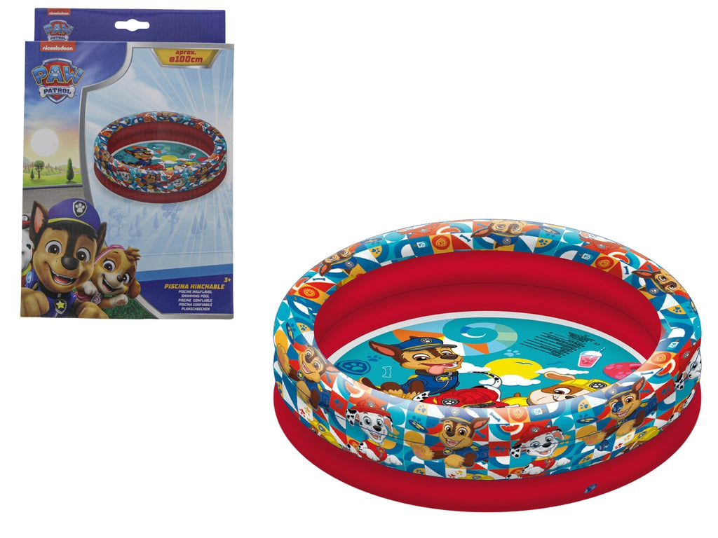 PAW PATROL PISCINA INFLABLE 100CMS