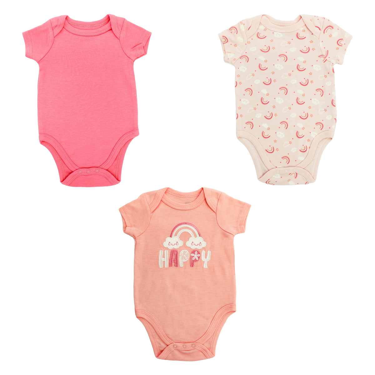 Body M/ Corta P/ Bebe 3pk