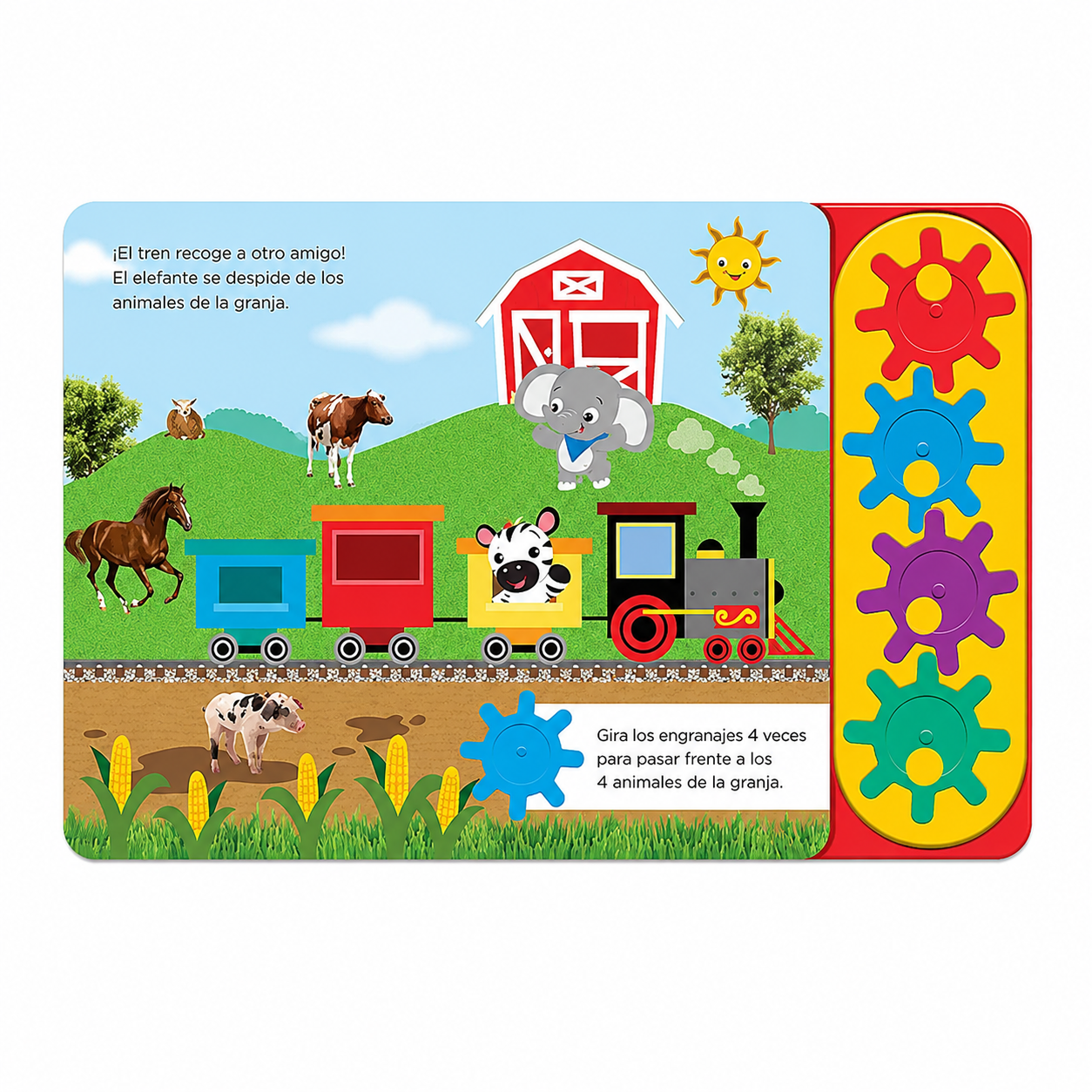 LIBRO CON ENGRANAJES VAMOS A VIAJAR EN TREN BABY EINSTEIN