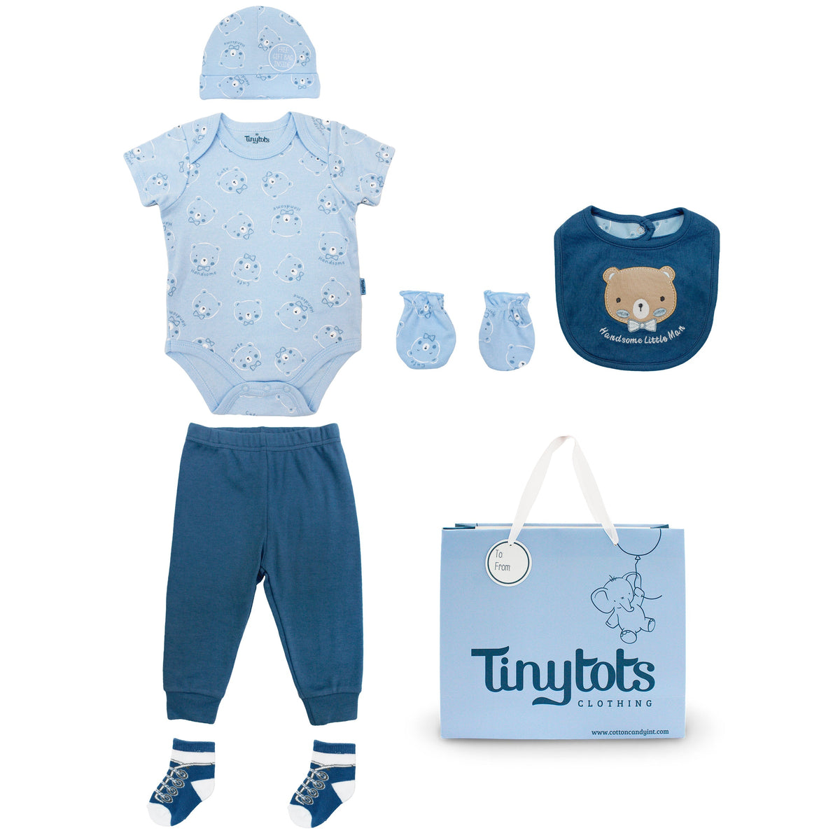 Body +Gorro+Babero+pantalon+Mitones