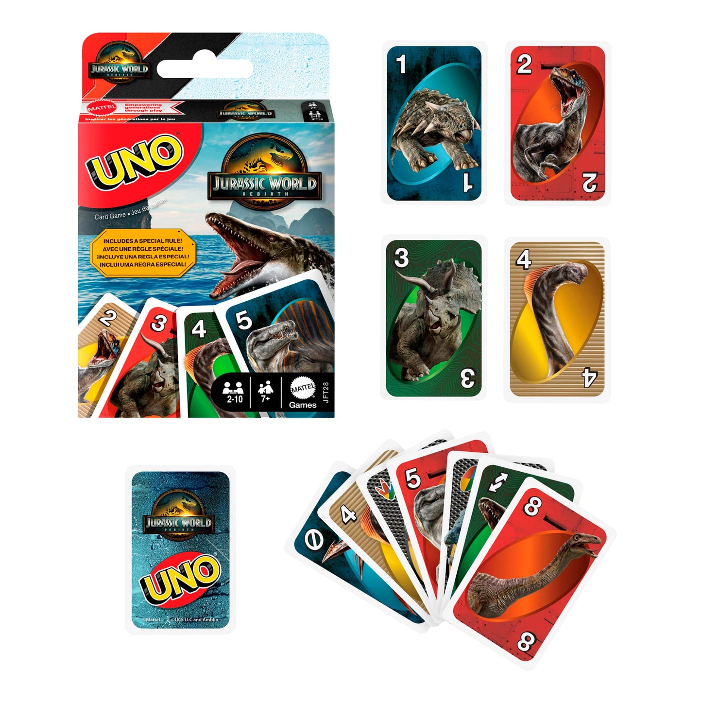 Juego de cartas Uno-Jurassic World