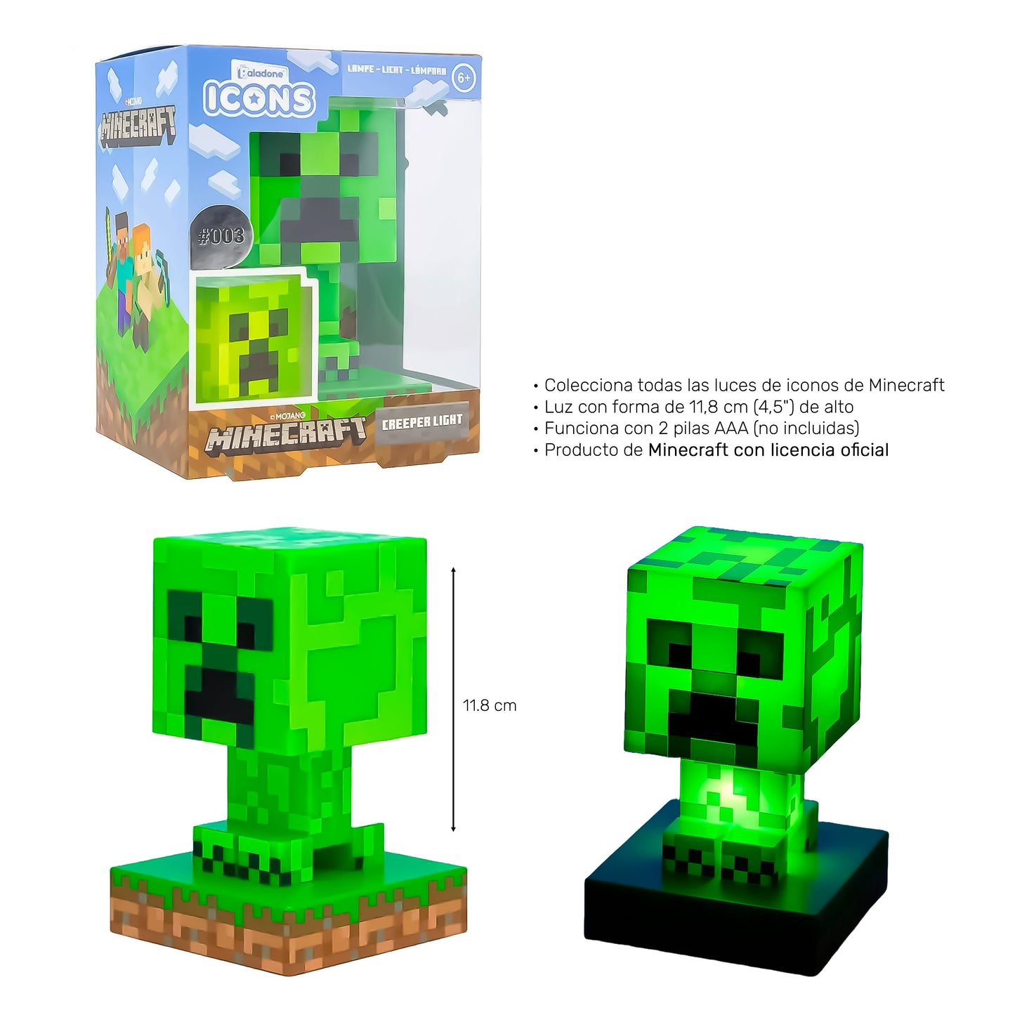 Lampara de Creeper Minecraft