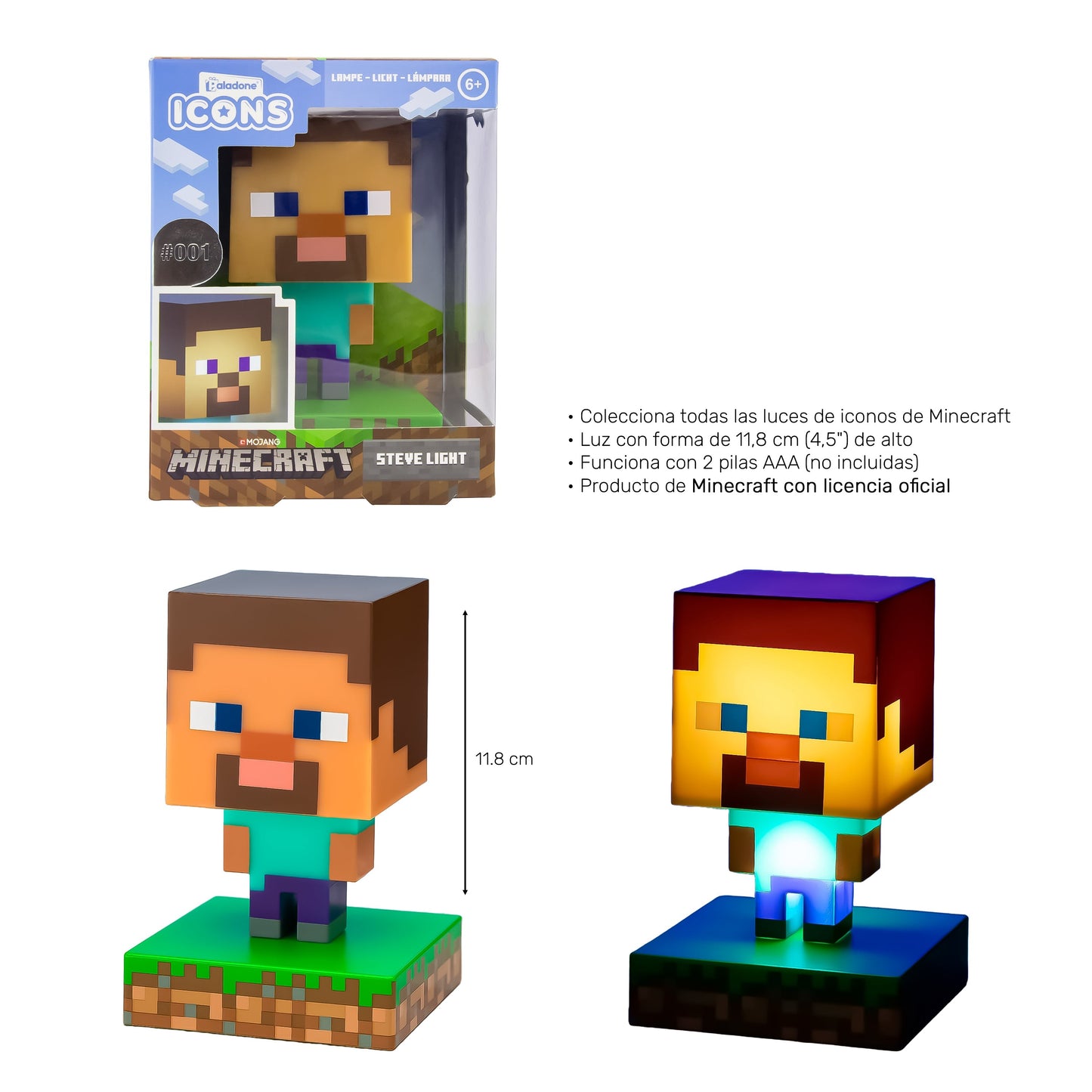 Lampara de Steve Minecraft