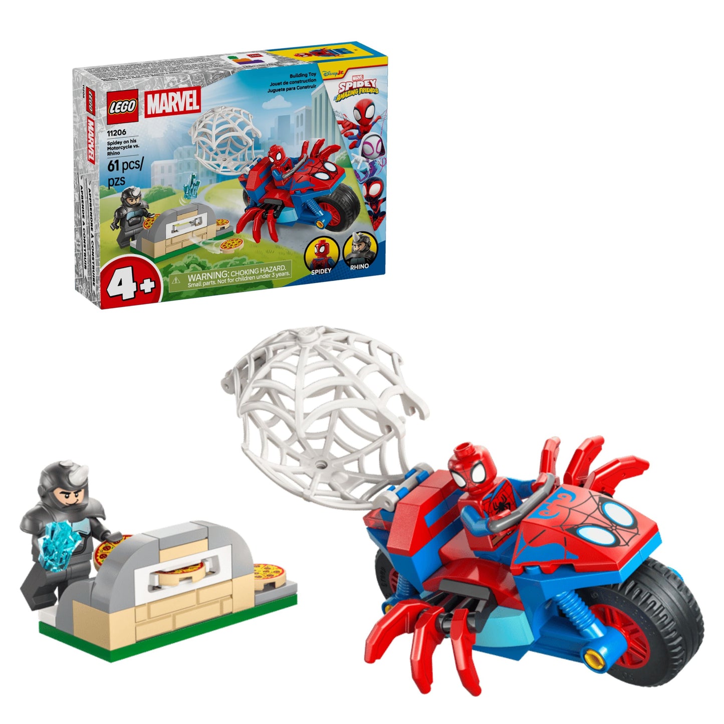 Spidey on his Motorcycle vs. Rhino