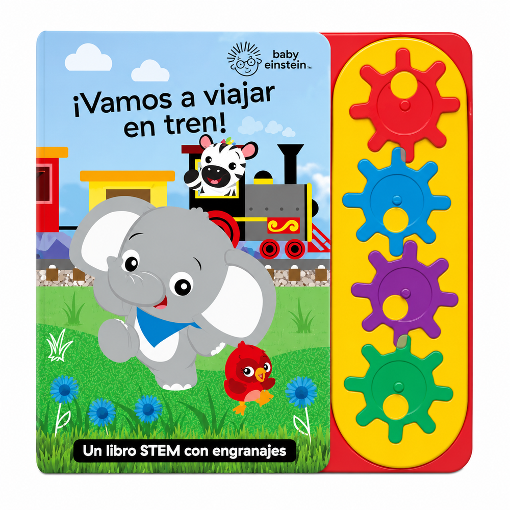 LIBRO CON ENGRANAJES VAMOS A VIAJAR EN TREN BABY EINSTEIN