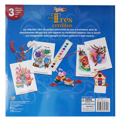 LIBRO DE POSTER PARA PINTAR LOS TRES CERDITOS