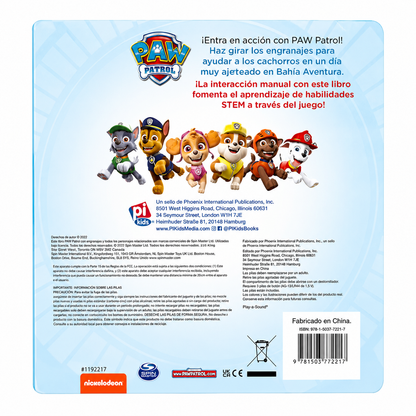 LIBRO CON ENGRANAJES EN ACCION PAW PATROL