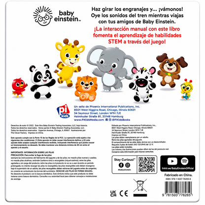 LIBRO CON ENGRANAJES VAMOS A VIAJAR EN TREN BABY EINSTEIN
