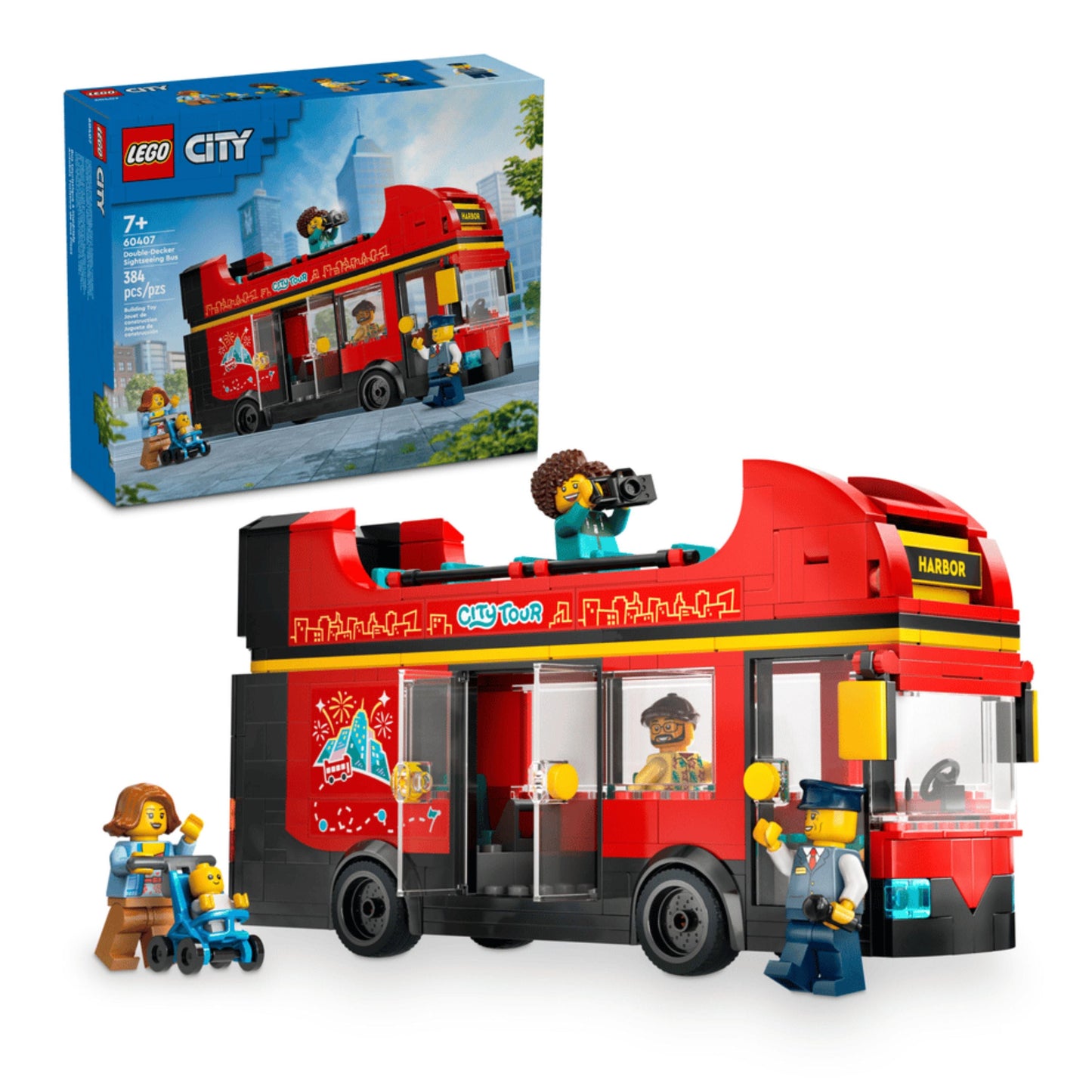 Red Double-Decker Sightseeing Bus