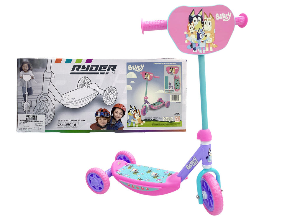 BLUEY SCOOTER DE 3 RUEDAS - ROSA