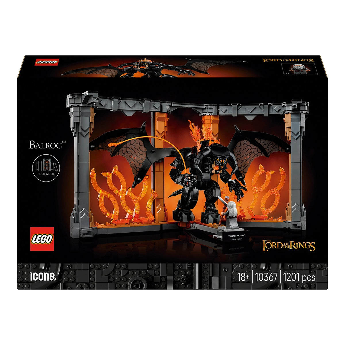 THE LORD OF THE RINGS BALROG BOOK NOOK