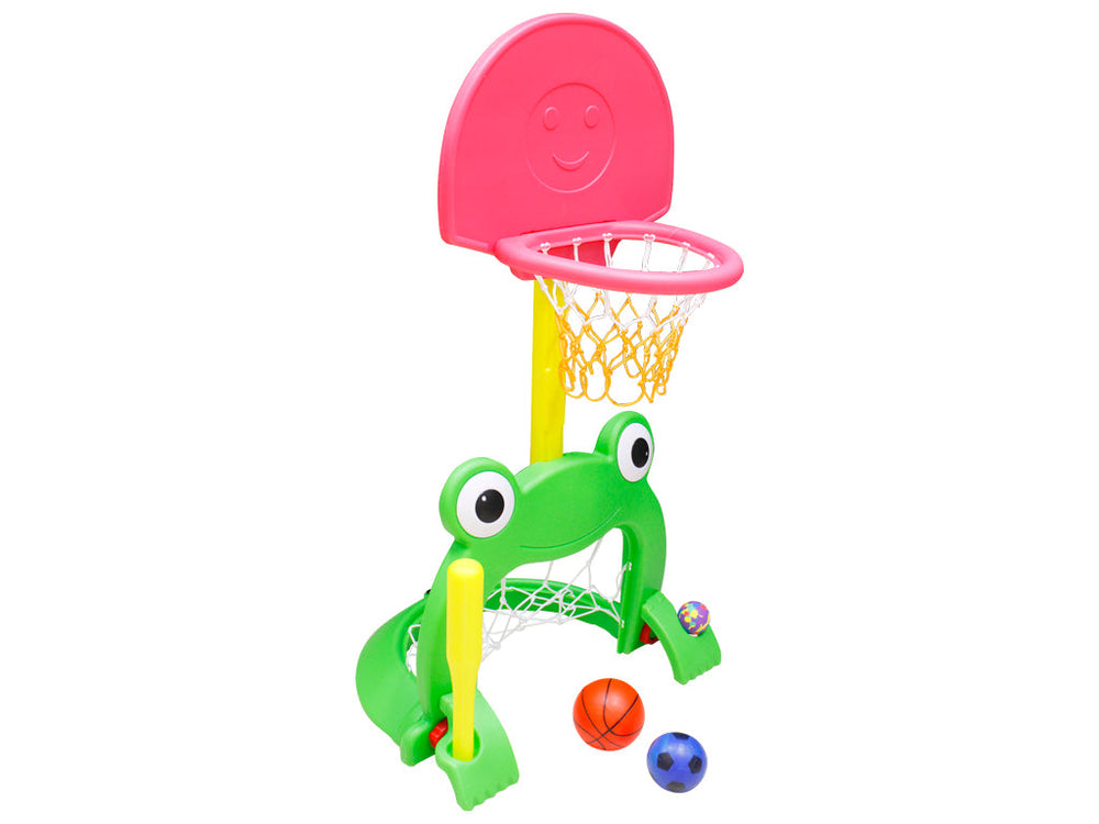 JUEGO DE BALONCESTO Y FÚTBOL 61X60X109-130CM