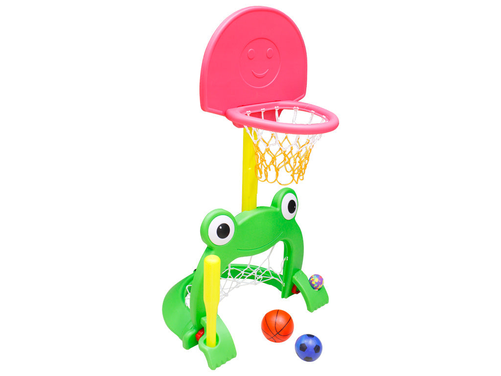 JUEGO DE BALONCESTO Y FÚTBOL 61X60X109-130CM