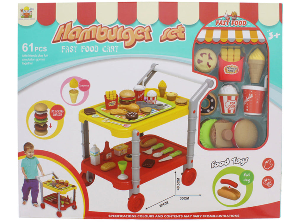 JGO DE COMIDA RAPIDA C/CARRO 49X39.6X6.5CM