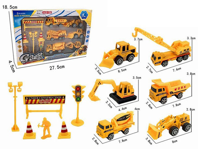 CAMION DE CONSTRUCCION 12PZAS 27.5X4.5X18.5CM