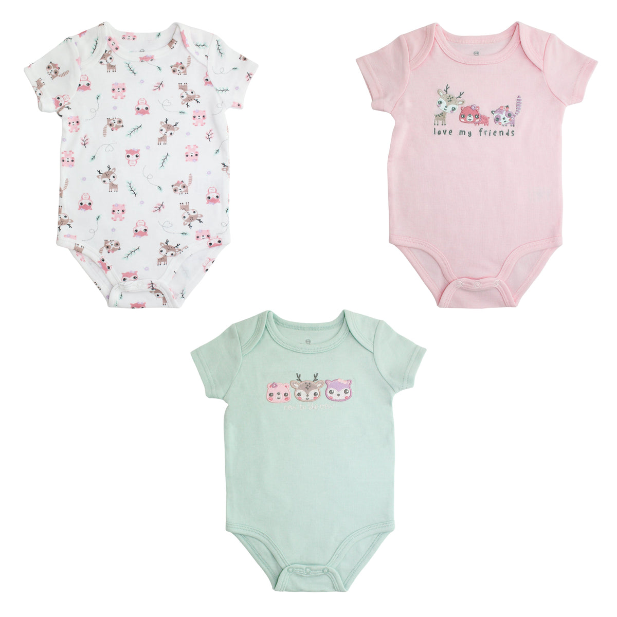 Body M/ Corta P/ Bebe 3pk