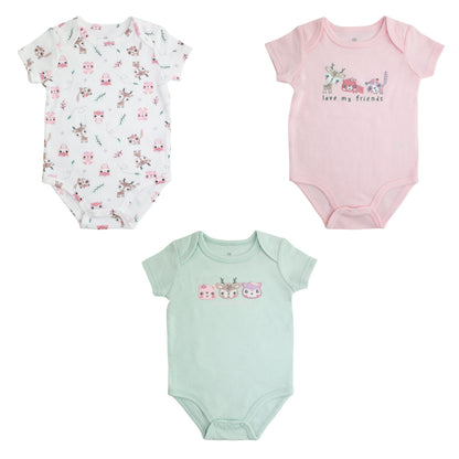 Body M/ Corta P/ Bebe 3pk