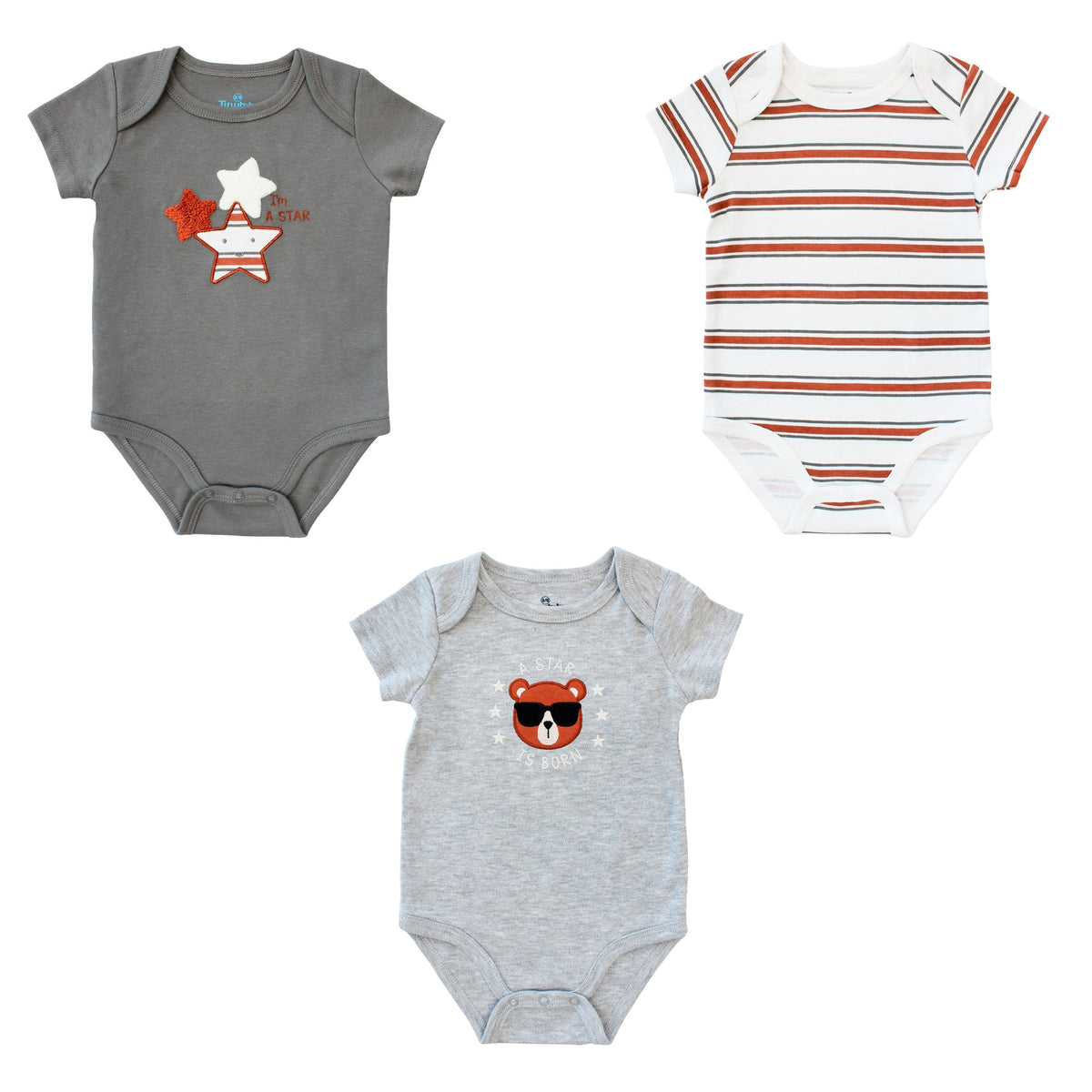 Body M/ Corta P/ Bebe 3pk