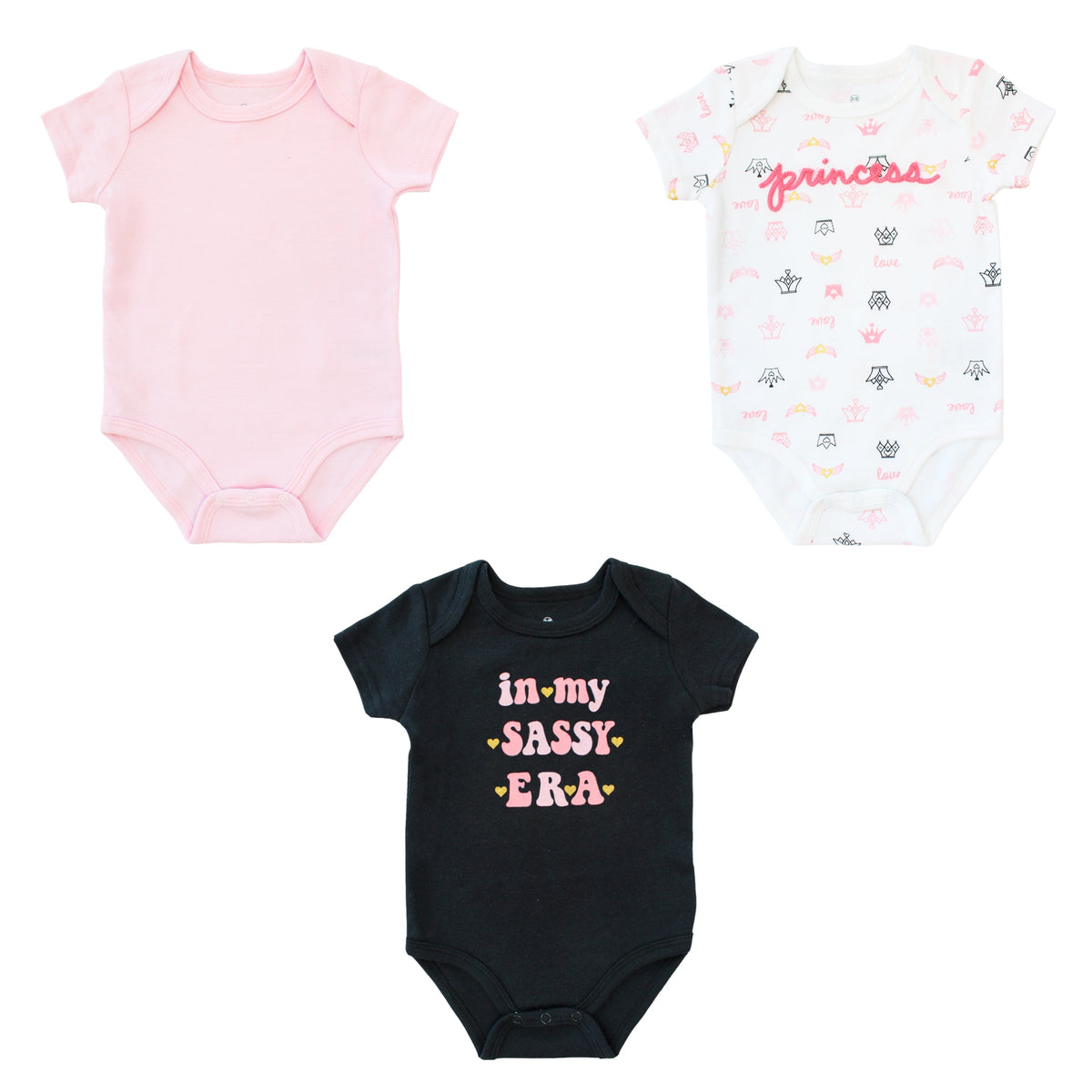 Body M/ Corta P/ Bebe 3pk