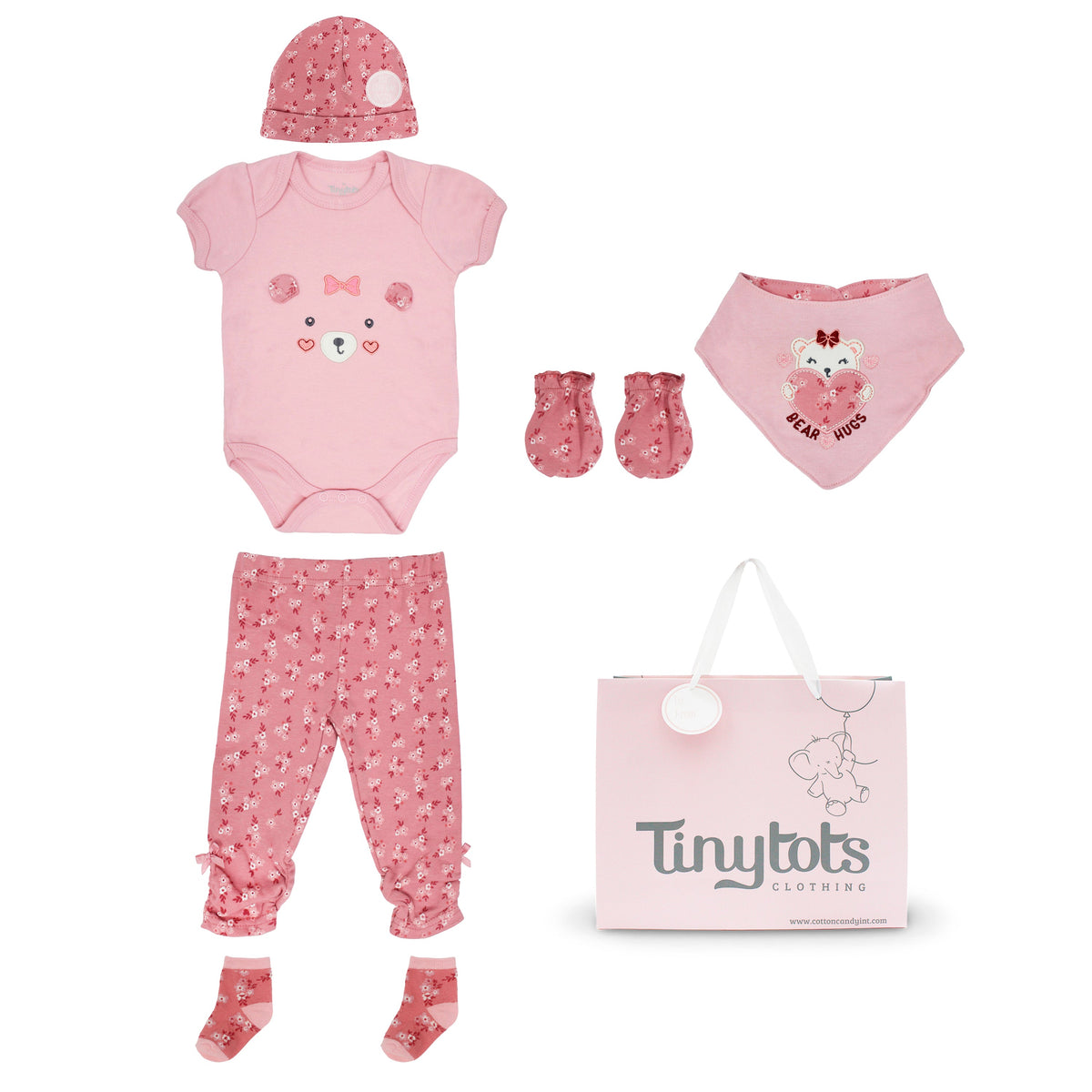 Body +Gorro+Babero+pantalon+Mitones