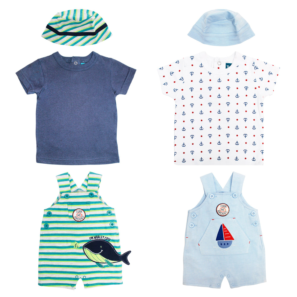 Overoll + sueter + sombrero