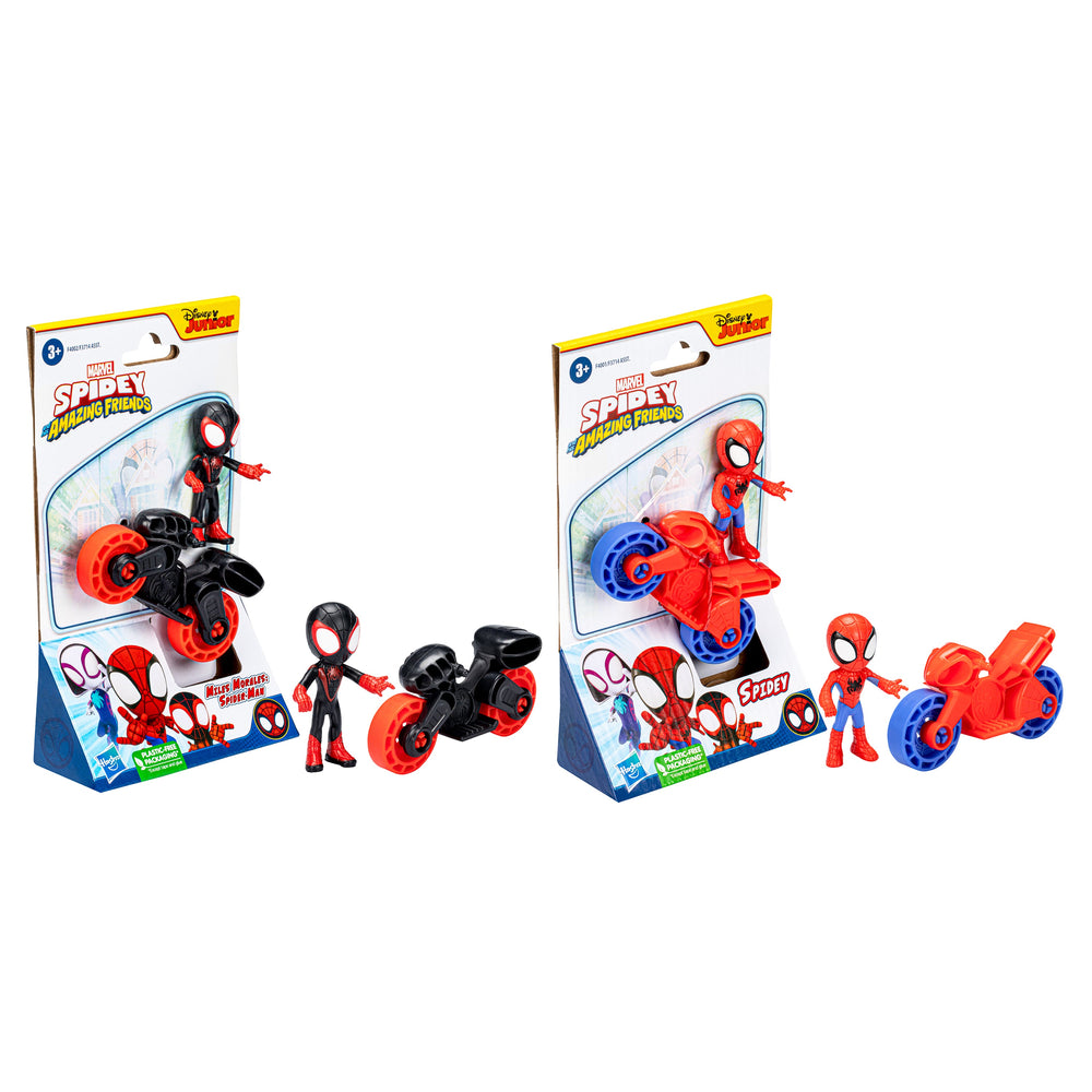 Figura y Motocicleta de Spidey and his Amazing Friends