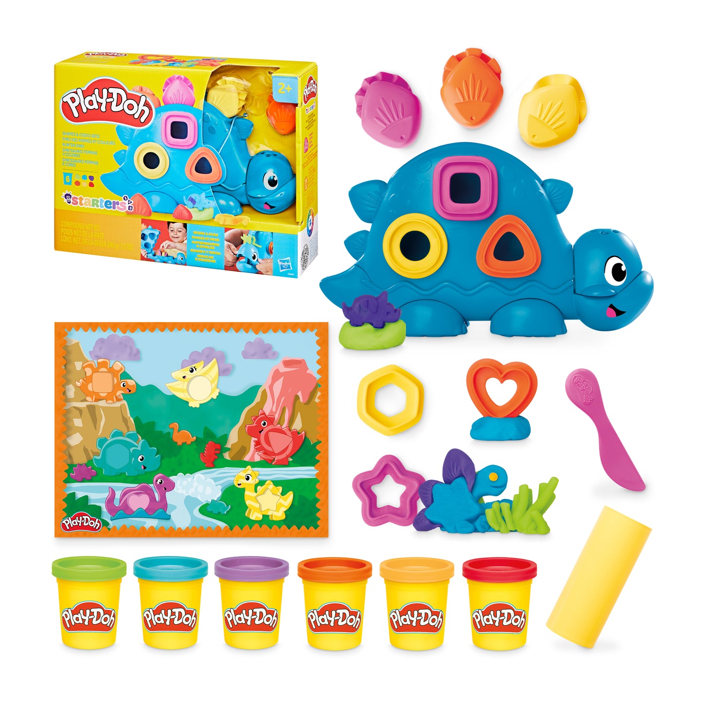Play-Doh Set de Masilla - Formas y Colores - Dino