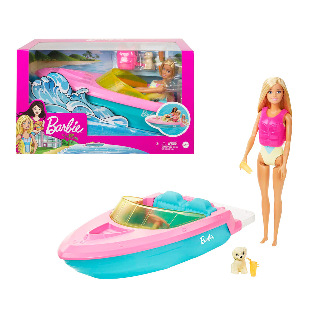 Lancha y Muneca Barbie